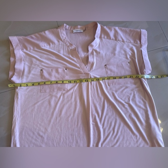 CALVIN KLEIN POCKET TEE top blouse light pink - Picture 6 of 12